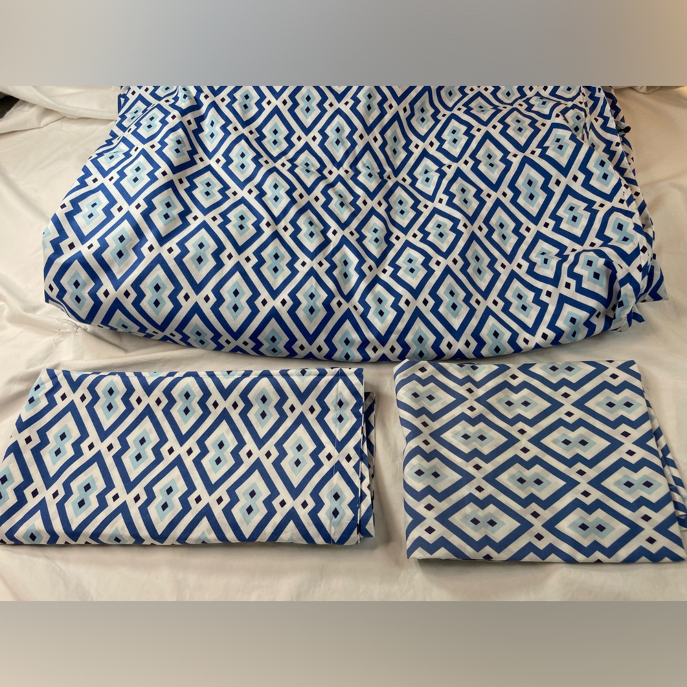 Jonathan Adler King Duvet Set  2 Euro Shams Cotton
